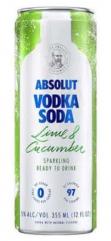 Absolut - Lime & Cucumber Vodka Soda (4 pack 12oz cans) (4 pack 12oz cans)